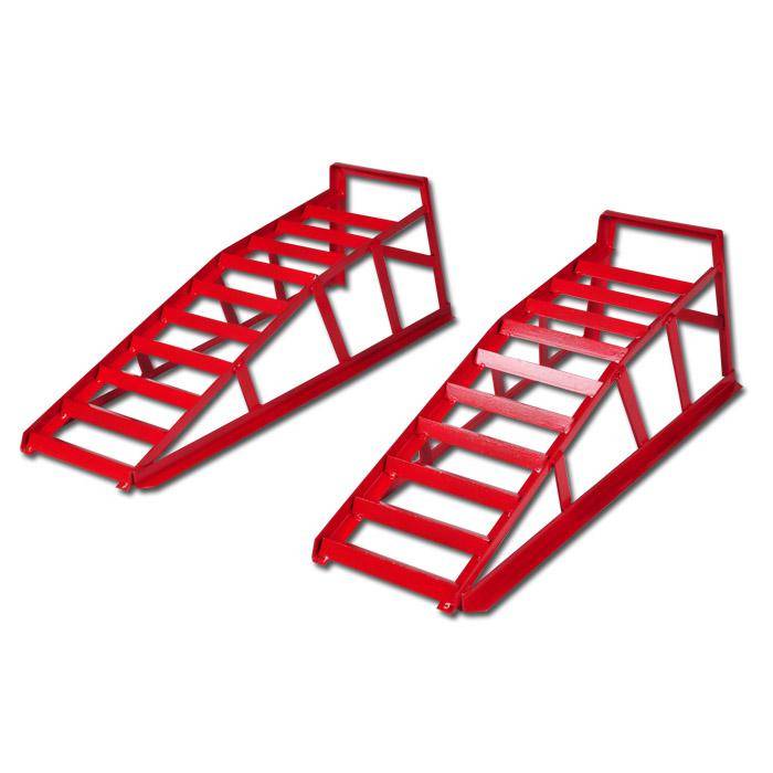 Satz Auffahrrampen - 2000 kg Tragkraft - LxBxH 800x200x200 mm - Gewicht 10,5 kg