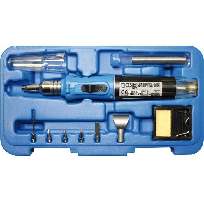 Gas Lötkolben-Satz - Lötspitze bis 400°C - Heißluftaufsatz bis 1300°C