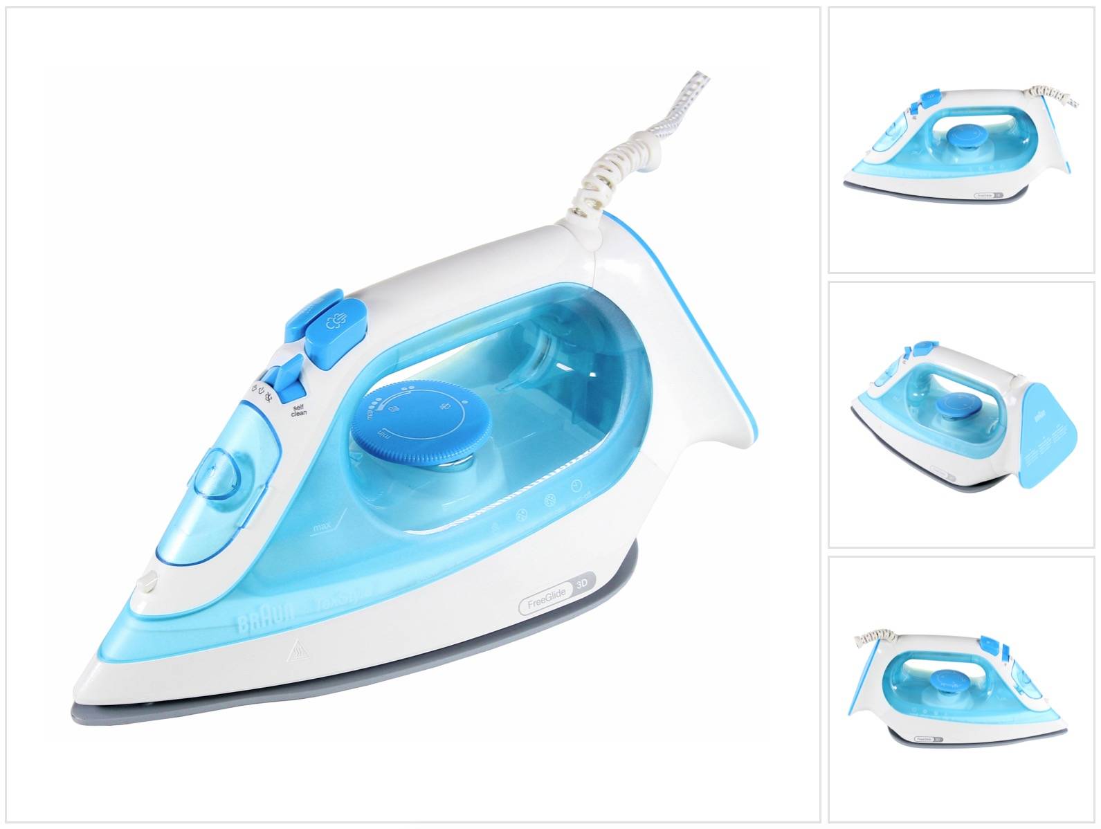 Braun SI3053BL Dampfbügeleisen TexStyle 3 2400W 3D BackGlide Bügelsohle