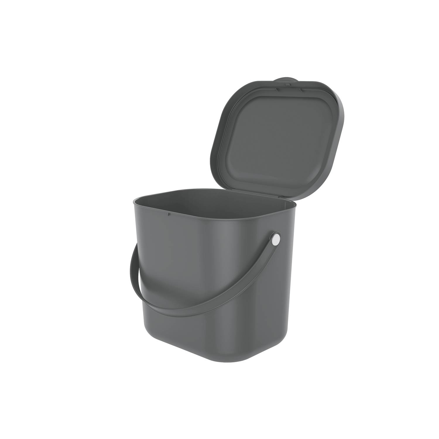 Rotho Albula Komposteimer 6l 23,5x20x20,8cm, anthrazit
