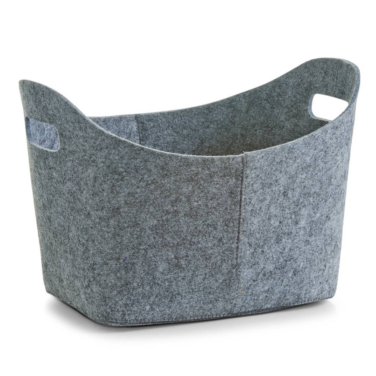 Zeller Present 14311 Korb, oval, Filz, 37 x 28 x 25 cm, grau