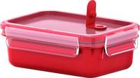 EMSA 517771 CLIP & MICRO Mikrowellendose, 0,55 l, Rot, Transparent, Polypropylen (PP), Thermoplastisches Elastomer (TPE)