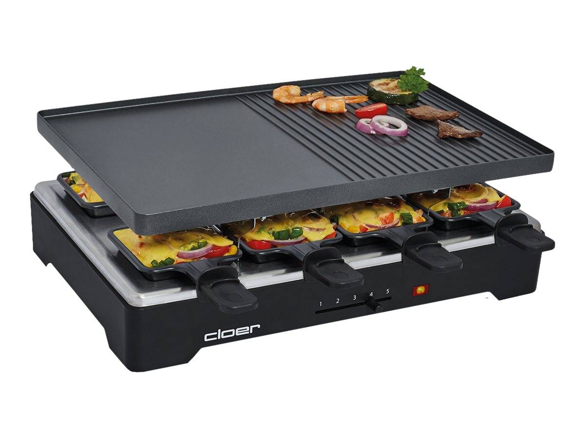 Cloer 6446 - Raclettegrill/Grill - 1.2 kW - Schwarz41 x 28 x 14.5 cm - Schwarz