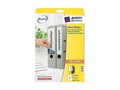 Avery Zweckform L4761 - Hochweiß - 192 x 61 mm 40 Etikett(en) (10 Bogen x 4)