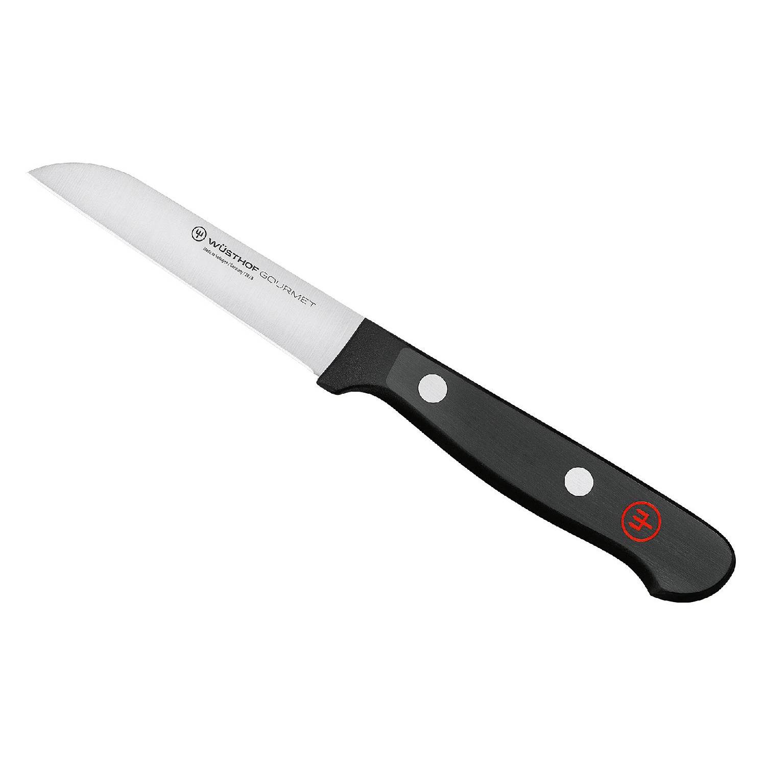 WÜSTHOF Gemüsemesser Gourmet 80mm, schwarz/silber