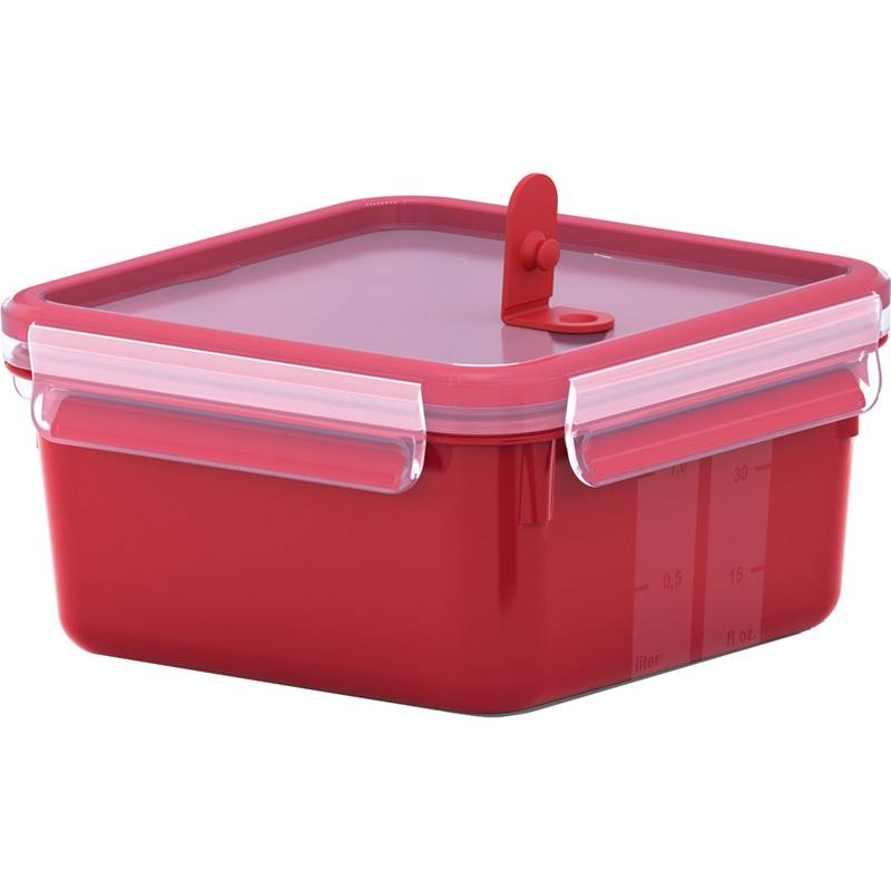 emsa Mikrowellendose CLIP & MICRO, 1,3 Liter, quadratisch