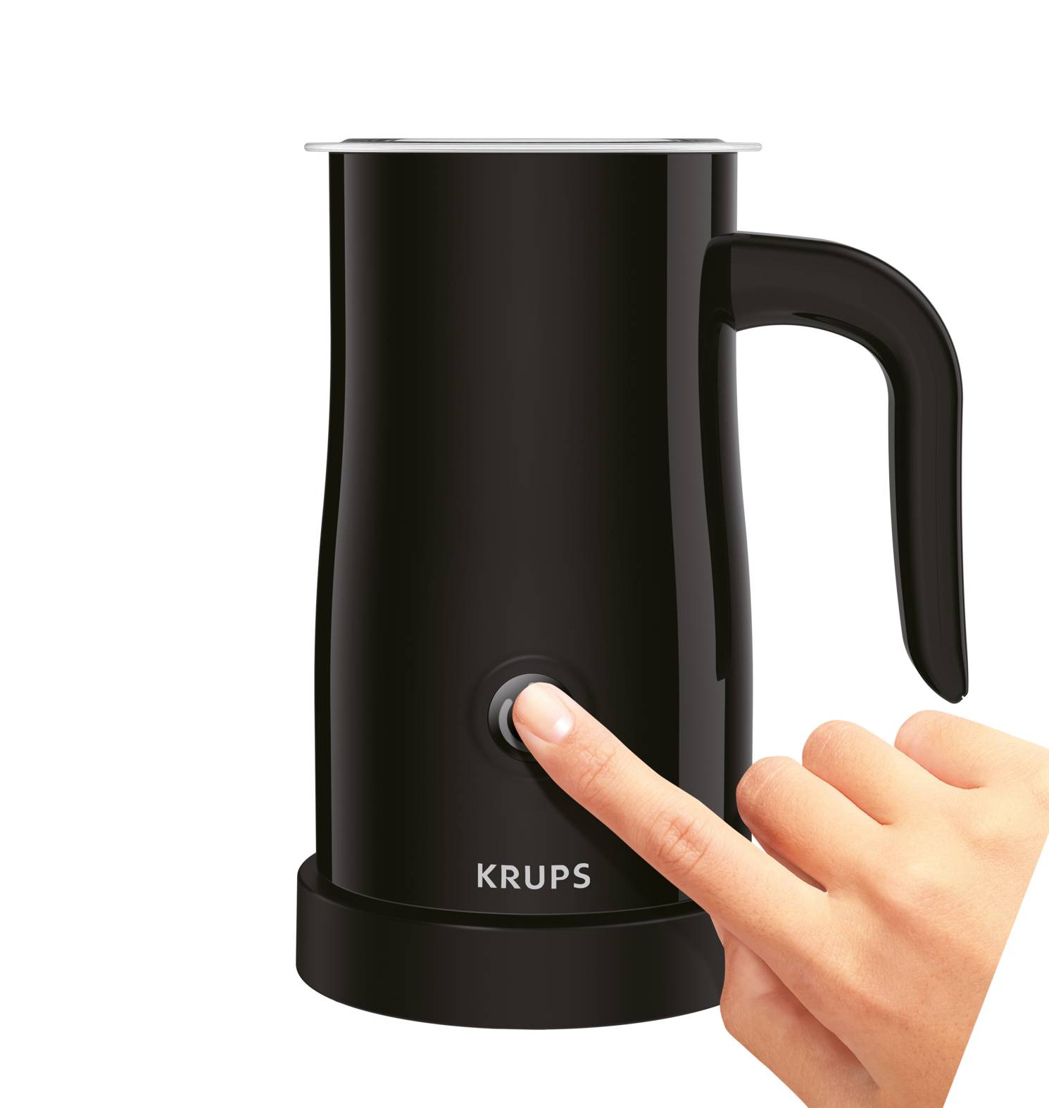 Krups XL1008 Milchaufschäumer XL1008, Automatisch, Schwarz, Edelstahl, 150 ml, 0,3 l, 100 s