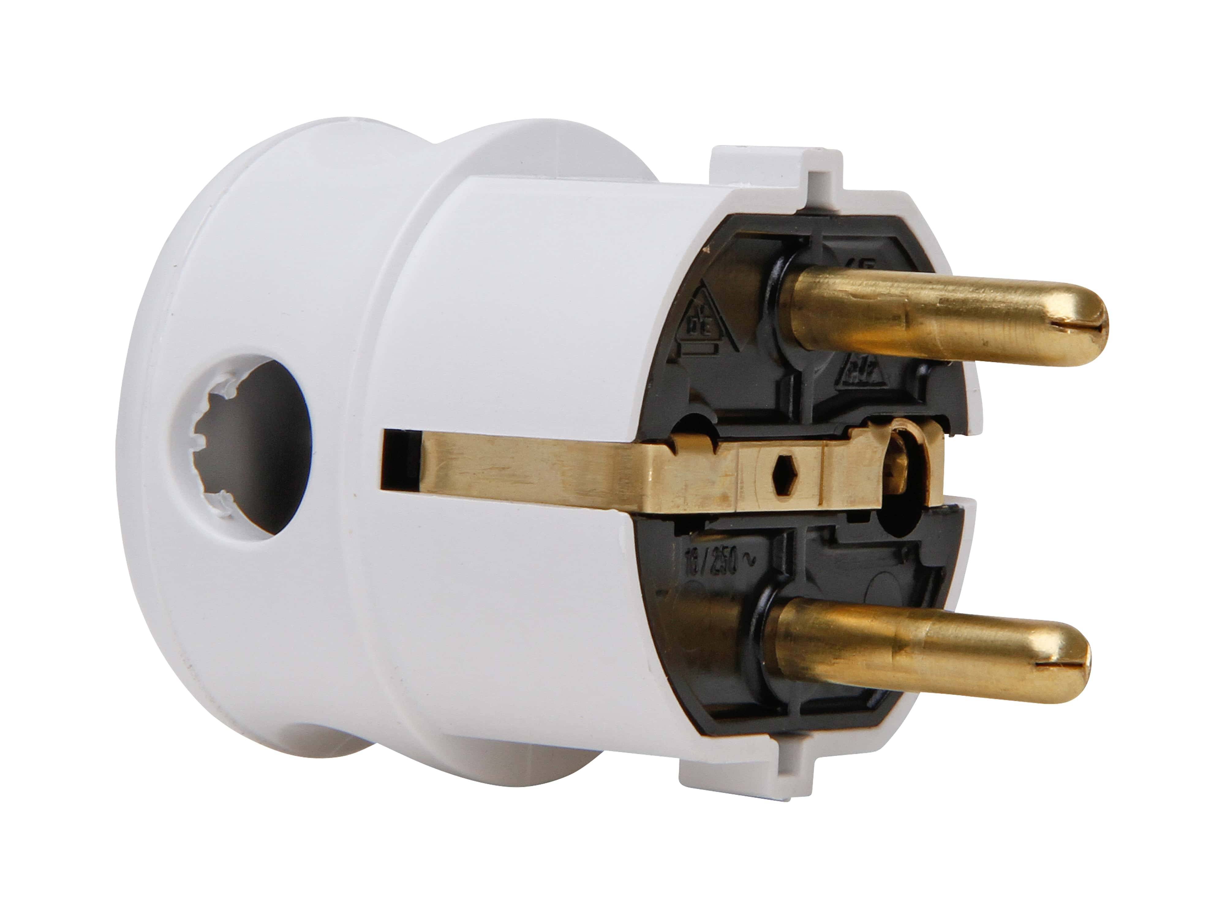 KOPP Schutzkontakt-Winkelstecker 178502007, arktisweiß