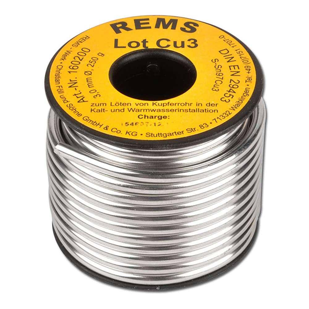 Weichlot "REMS Lot Cu 3" - DIN EN 29453 - 230 bis 250ºC - 250g