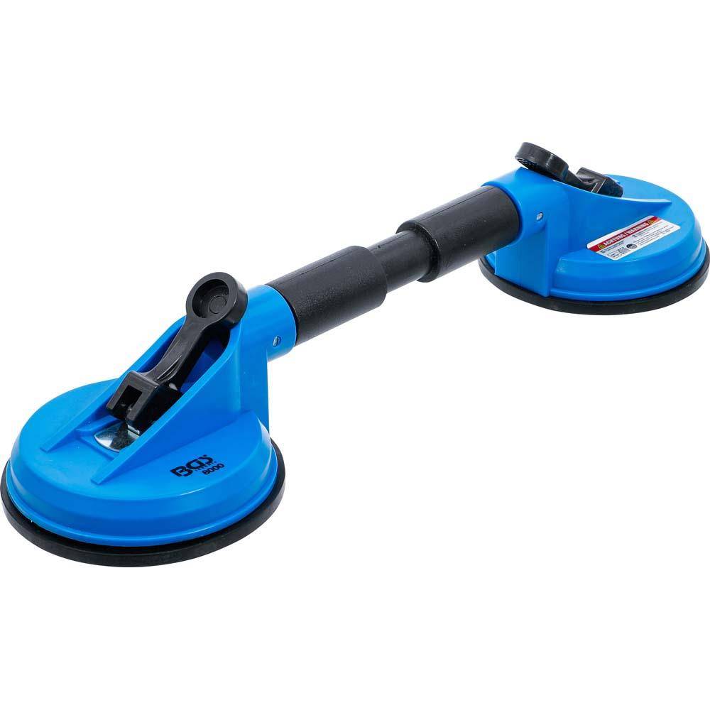 Gummi-Doppelsauger - ABS - flexible Saugköpfe - Saugscheiben-Ø 120 mm - Länge 390 mm - Tragkraft 85 kg