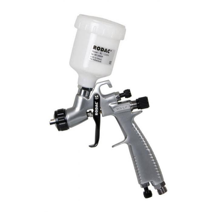 HVLP Farbspritzpistole 1,0 mm+125CC Kunstoff Fliessbecher
