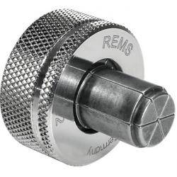 Ein glänzendes, strukturiertes Metalltool mit der Bezeichnung „REMS