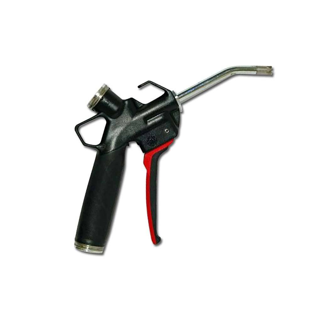 Druckluft Ausblaspistole - Blaskraft 1,6 N - Düsenrohr 100mm abgewinkelt Düse 1001 - Anschluss 1/4" BSP - Luftverbrauch 11 Nm³/h