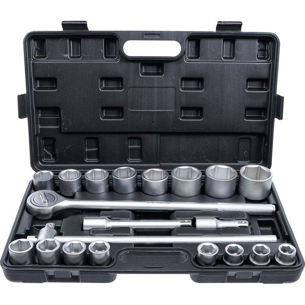 Steckschlüsselsatz 3/4" - matt verchromt - 20-teilig