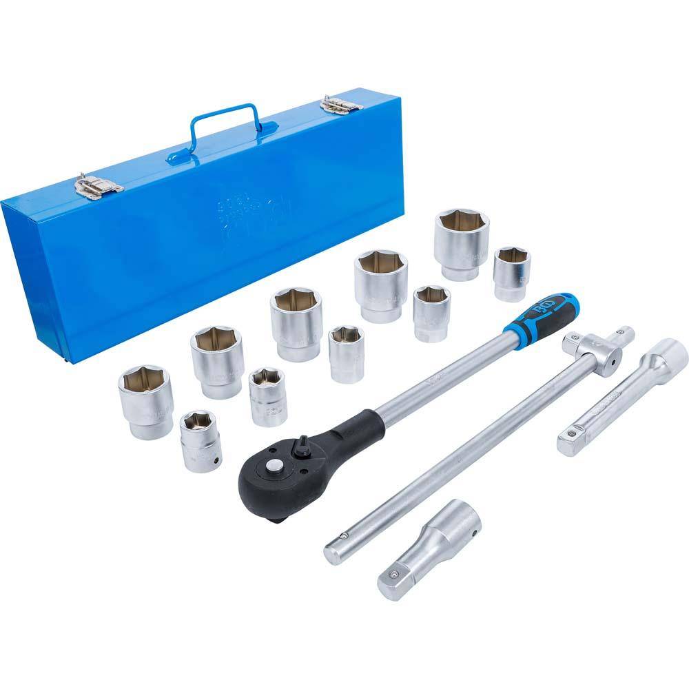 Steckschlüsselsatz 3/4" - glanzverchromt - 14-teilig