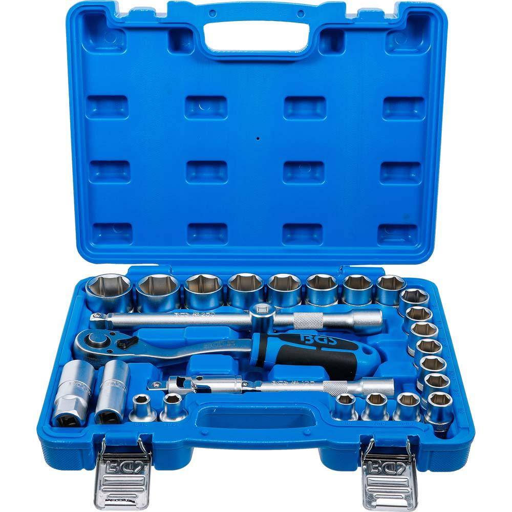 Steckschlüsselsatz 1/2" - 5/16" - 1 1/4" - 27-teilig - ProTorque® - zöllig