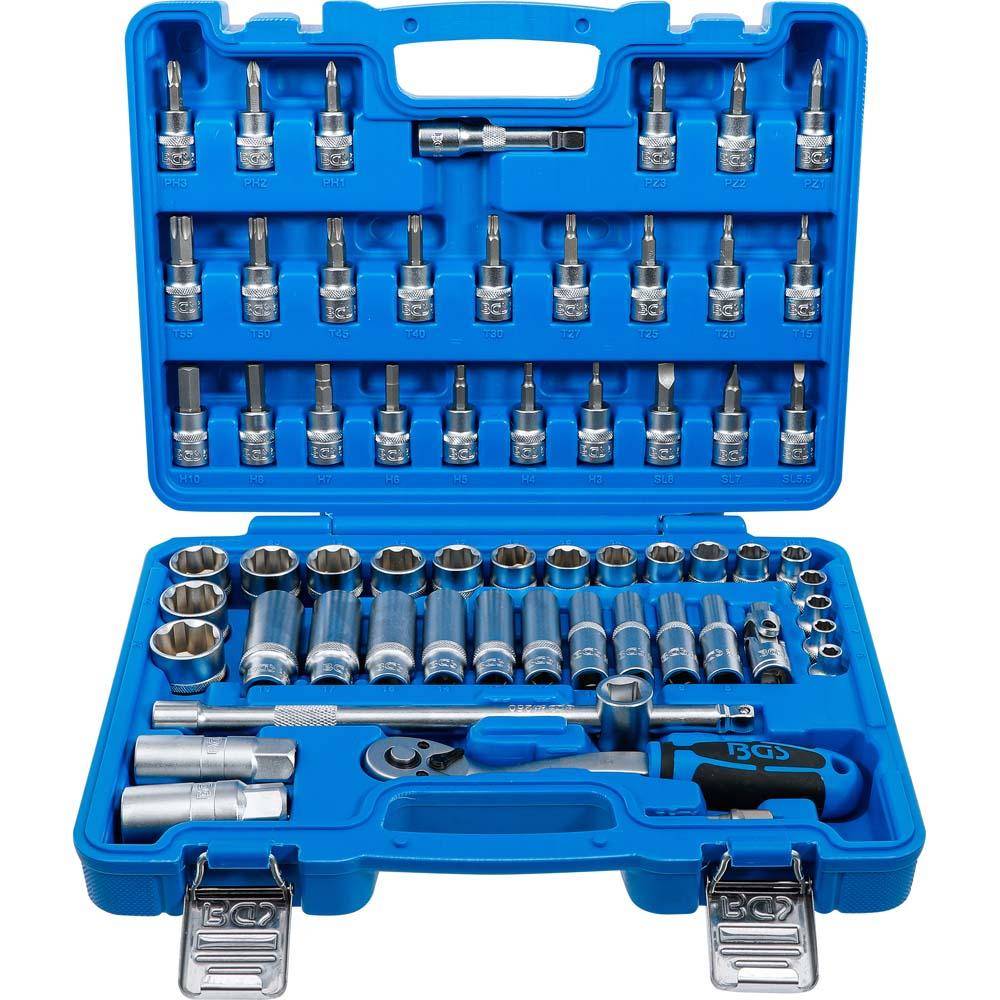 Steckschlüsselsatz 3/8" - 61-teilig - "Super Lock" / Wellenprofil