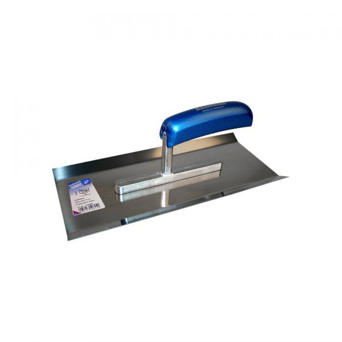 Glättekelle "SUPERGLATT-2" - rostfrei - 280 mm - aufgebogene Kanten