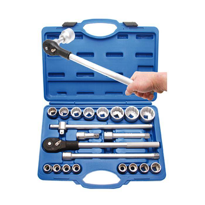 Steckschlüssel-Satz, 20 3/4, 12-kant, 21 tlg.