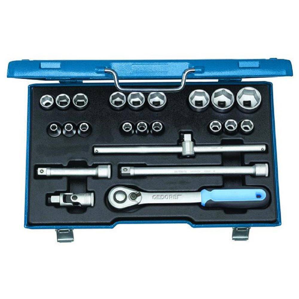 Steckschlüssel-Satz - Antrieb 1/2" - 23-teilig - 6-kant UD-Profil - 8 bis 32 mm