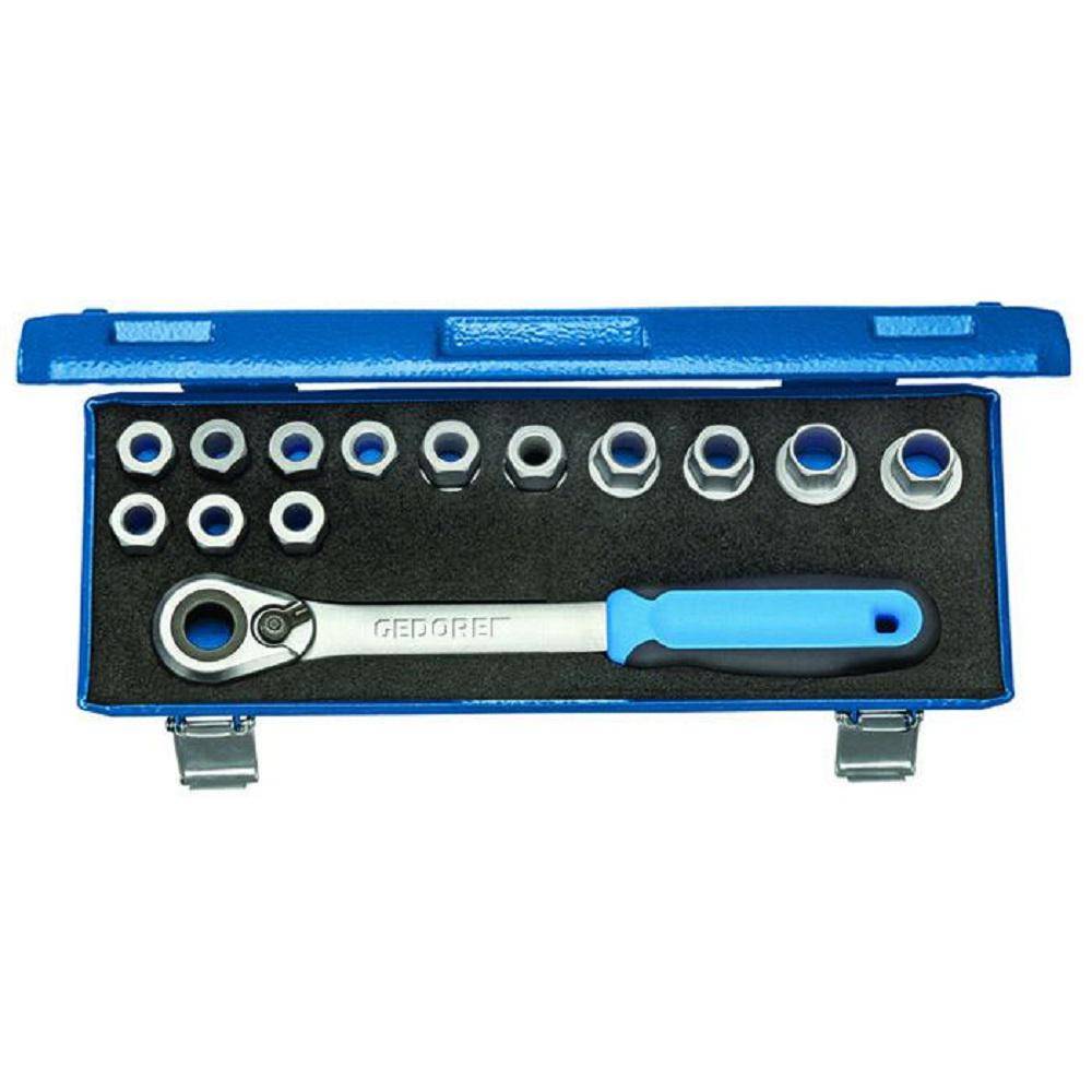 Steckschlüssel-Satz - Antrieb 1/2" - 14-teilig - 10 bis 24 mm
