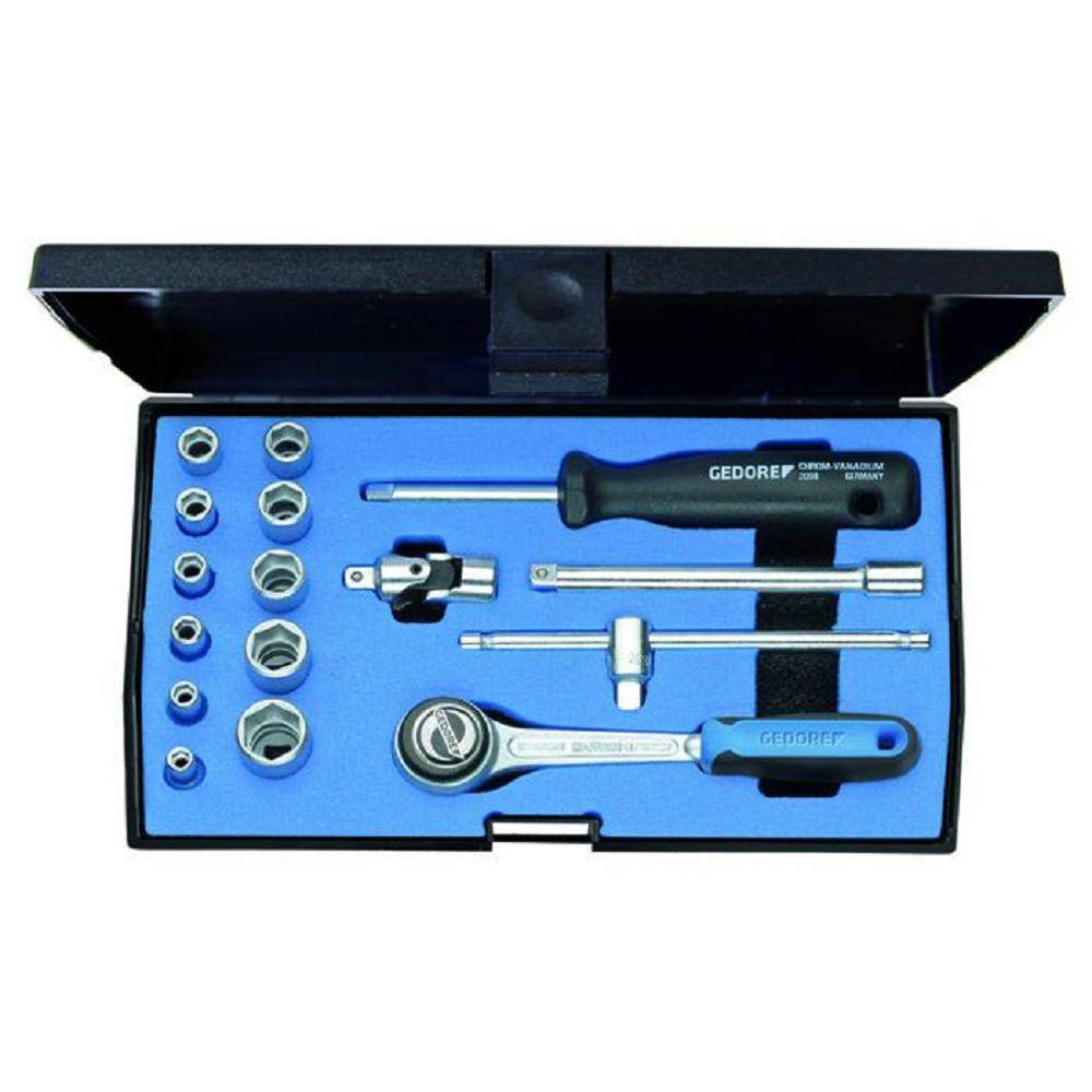 Steckschlüssel-Satz 1/4" - 16-teilig - 6-kant - 4 bis 13 mm