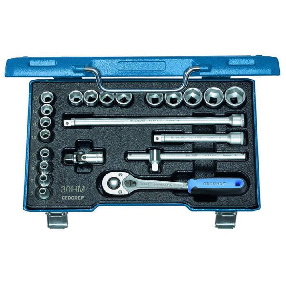 Steckschlüssel-Satz 3/8" - 22-teilig - 6-kant - 6 bis 22 mm