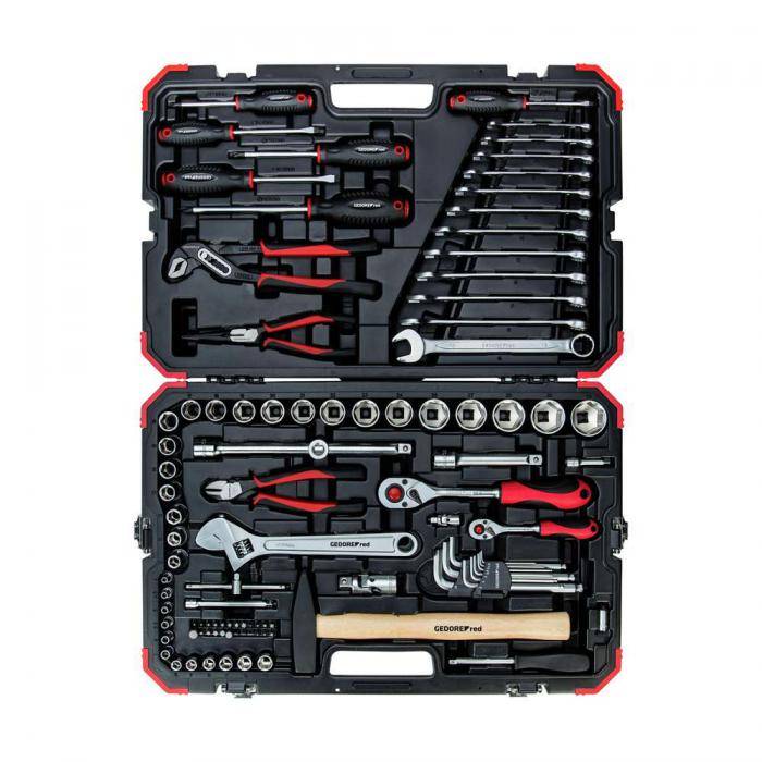 GEDORE red Steckschlüssel-Satz - 1/4 Zoll und 1/2 Zoll - 100-teilig