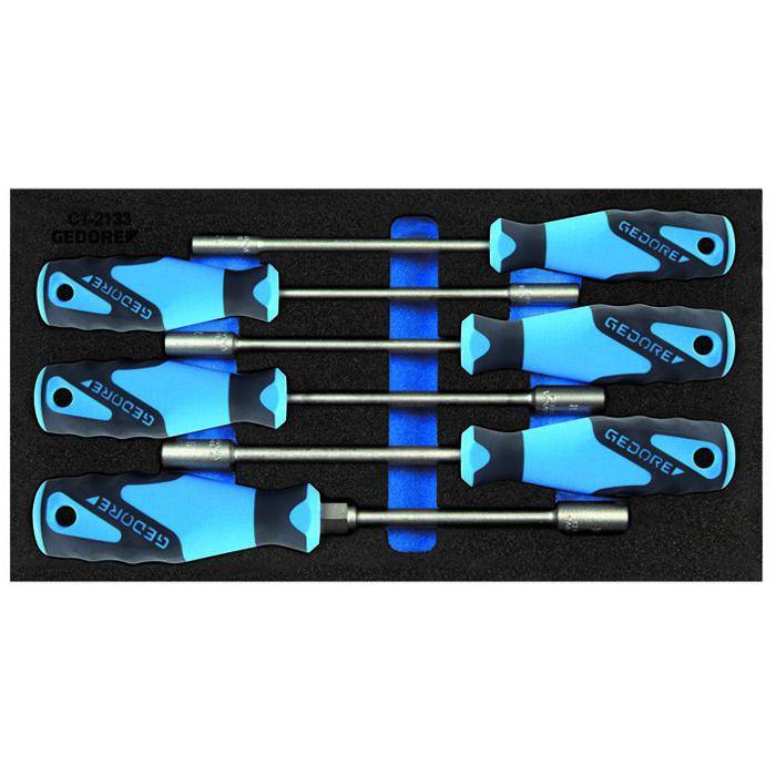 Steckschlüssel-Satz - 1/2 in Check-Tool-Modul - 3K-Griffe - 5,5-10 mm