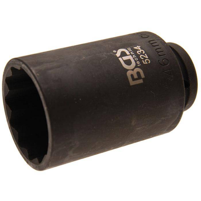 Kraft-Einsatz - 1/2" Antrieb - 46 mm - CRO-MO-Stah - mit Rille und Bohrung für Haltekug