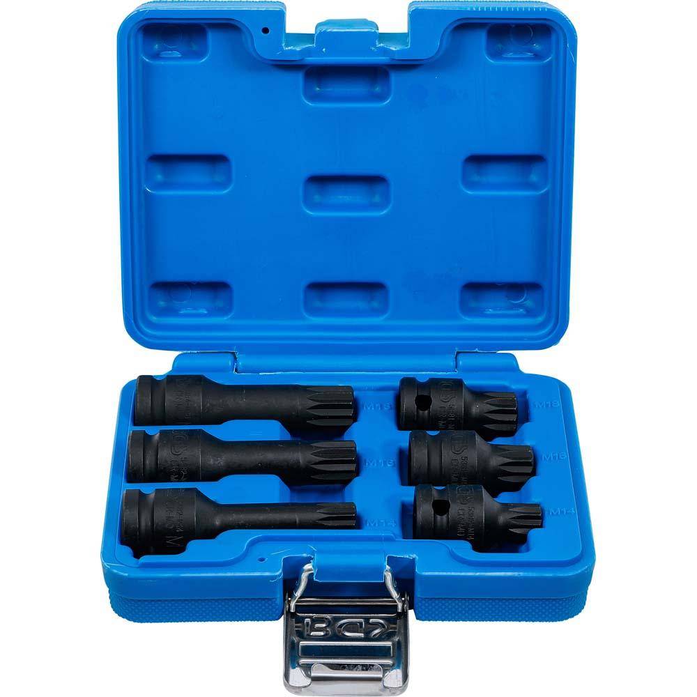 Kraft-Steckschlüssel- einsätze "BGS" - 1/2" Antrieb - Innenvielzahn - Chrom-Moly