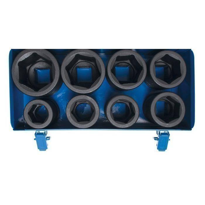 Kraft-Steckschlüssel-Einsätze - 6-kant - tief - 27 bis 50 mm - 1" Antrieb