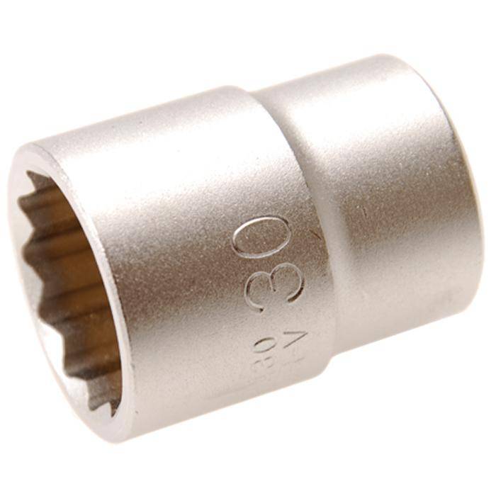 Steckschlüssel-Einsatz - Antrieb 3/4" - 12-kant - 30 mm - CV-Stahl - matt verchromt