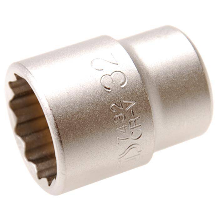 Steckschlüssel-Einsatz - Antrieb 3/4" - 12-kant - 32 mm - CV-Stahl - matt verchromt