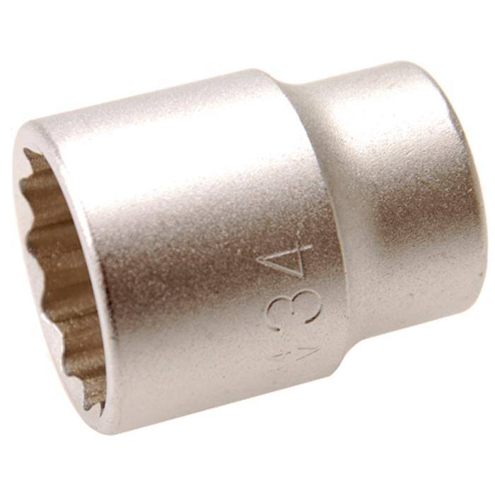 Steckschlüssel-Einsatz - Antrieb 3/4" - 12-kant - 34 mm - CV-Stahl - matt verchromt