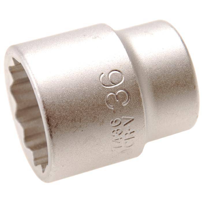 Steckschlüssel-Einsatz - Antrieb 3/4" - 12-kant - 36 mm - CV-Stahl - matt verchromt