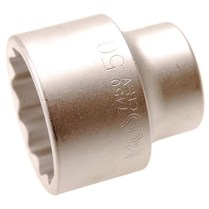 Steckschlüssel-Einsatz - Antrieb 3/4" - 12-kant - 50 mm - CV-Stahl - matt verchromt