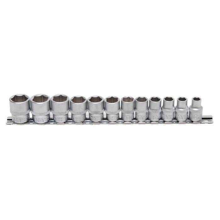 Steckschlüssel-Einsatz-Set - 10 mm (3/8") 6-Kant - Größen 8 bis 19 mm - 12-tlg.