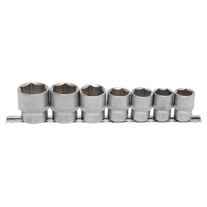 Steckschlüsseleinsatz-Set - 12,5 mm (1/2") 6-Kant - Größen 20 bis 32 mm - 7-tlg.