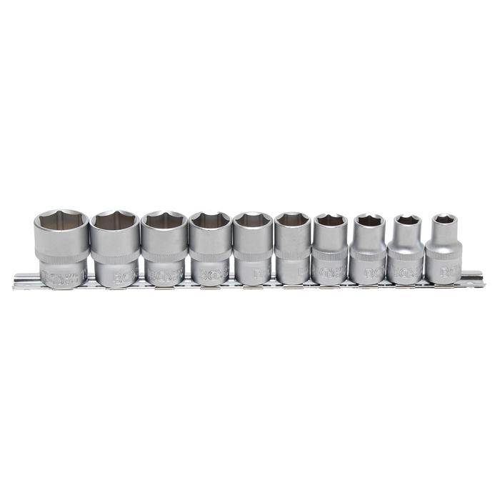 Steckschlüsseleinsatz-Set - 12,5 mm (1/2") 6-Kant - in ZOLL 3/8" bis 15/16" - 10-tlg.
