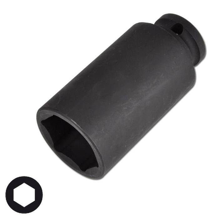 Schwarze Sechskant-Steckschlüssel-Adapter-Nabe mit hohlem zylindrischem Körper und Antriebsloch