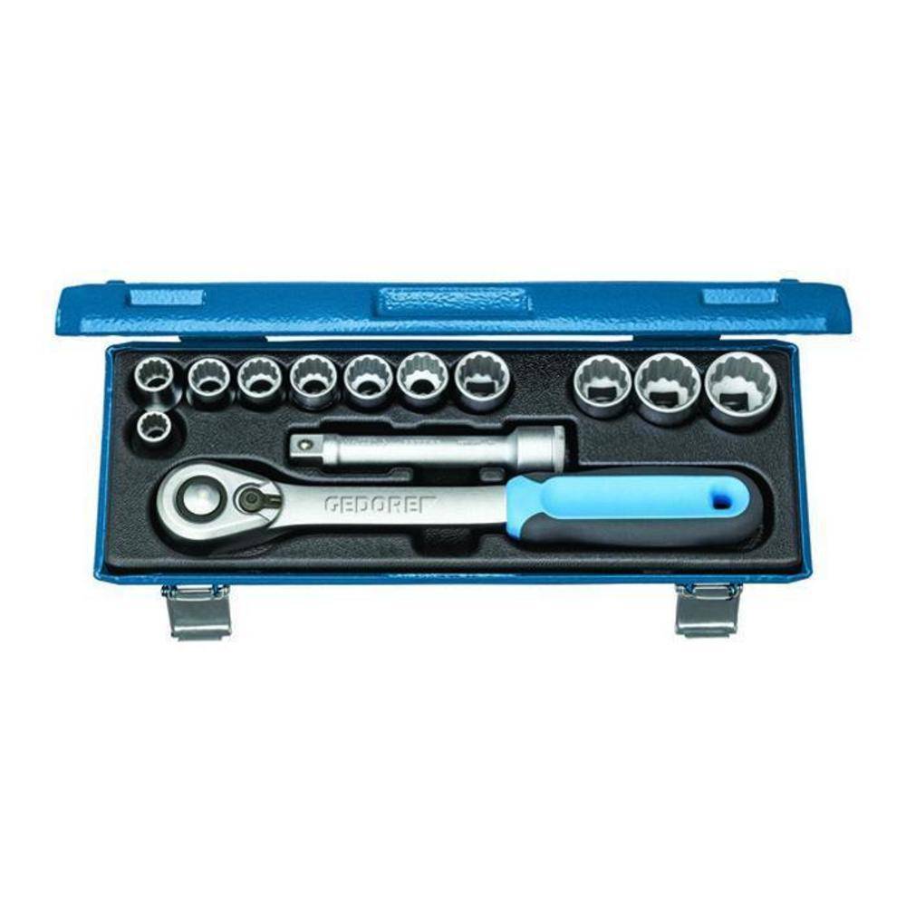 Steckschlüssel-Satz - 1/2" - 13-teilig - 12-kant UD Profil - 10 bis 24 mm