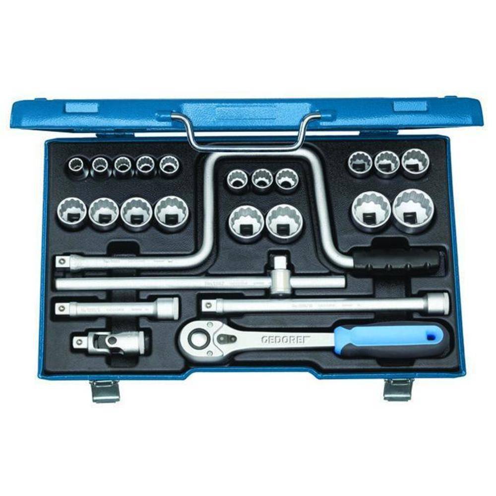 Steckschlüssel-Satz - Antrieb 1/2" - 25-teilig - 12-kant UD-Profil - 10 bis 32 mm