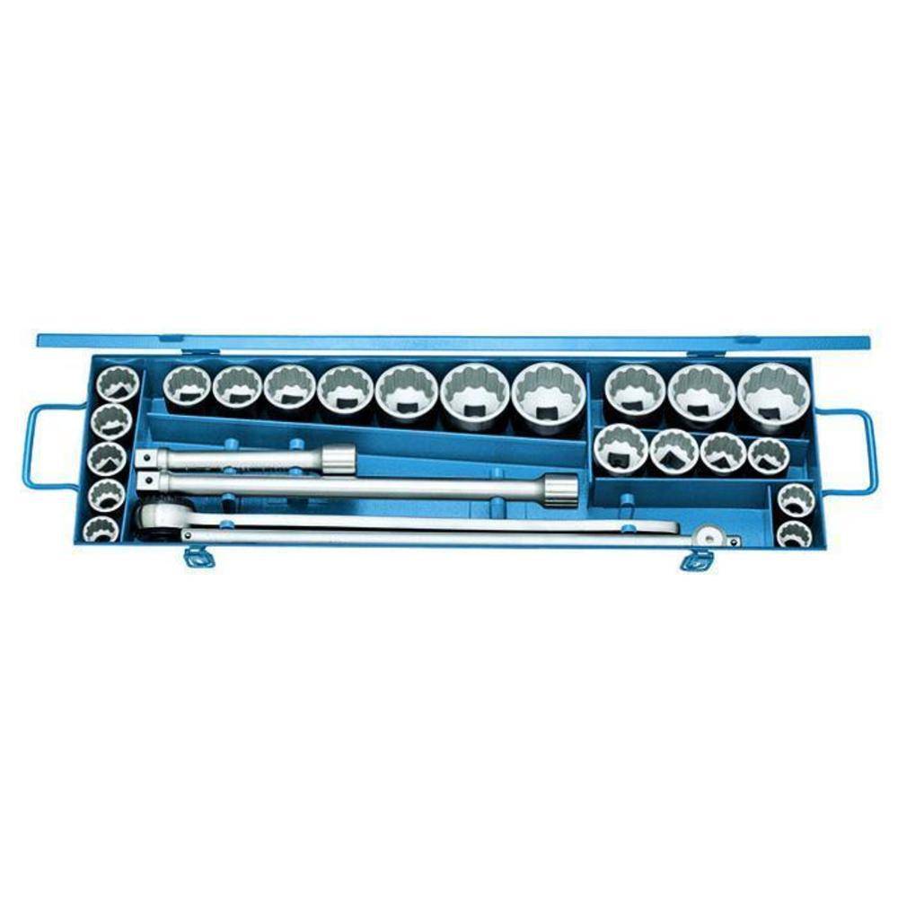 Steckschlüssel-Satz - 3/4" - 25-teilig - UD-Profil mm und Zoll