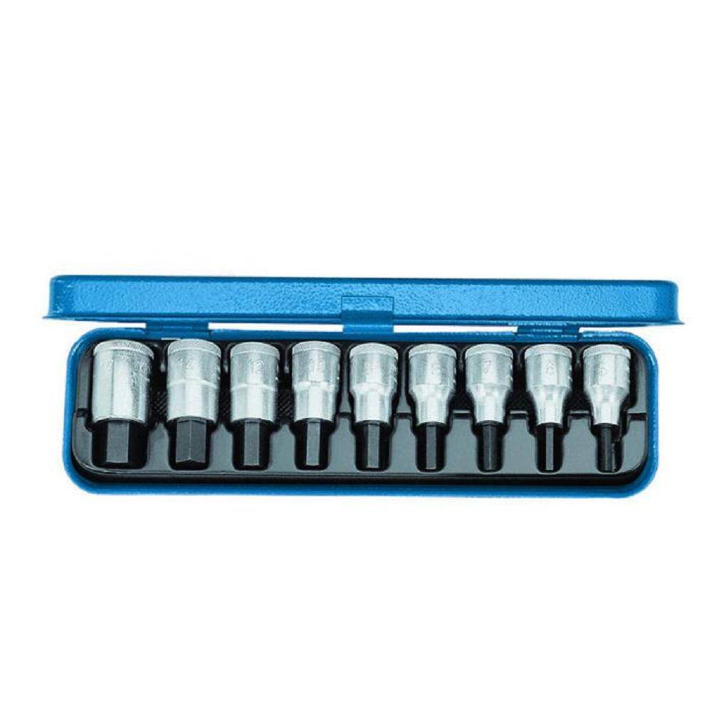 Schraubendreher-Satz - Antrieb 1/2″ - 9-teilig - Innen-6-kant-Schrauben - zöllig