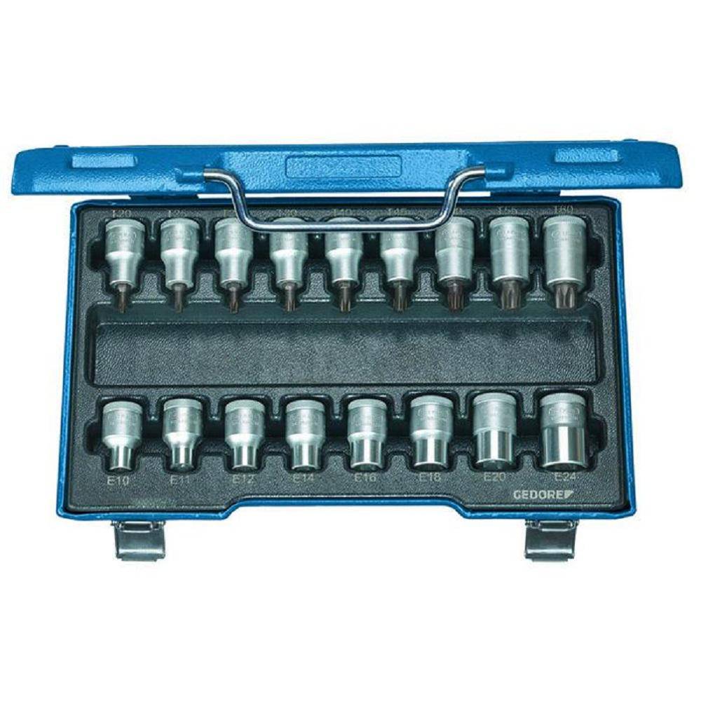 Schraubendreher-Satz - Antrieb 1/2" - 17-teilig - Innen- und Außen-TORX®-Schrauben
