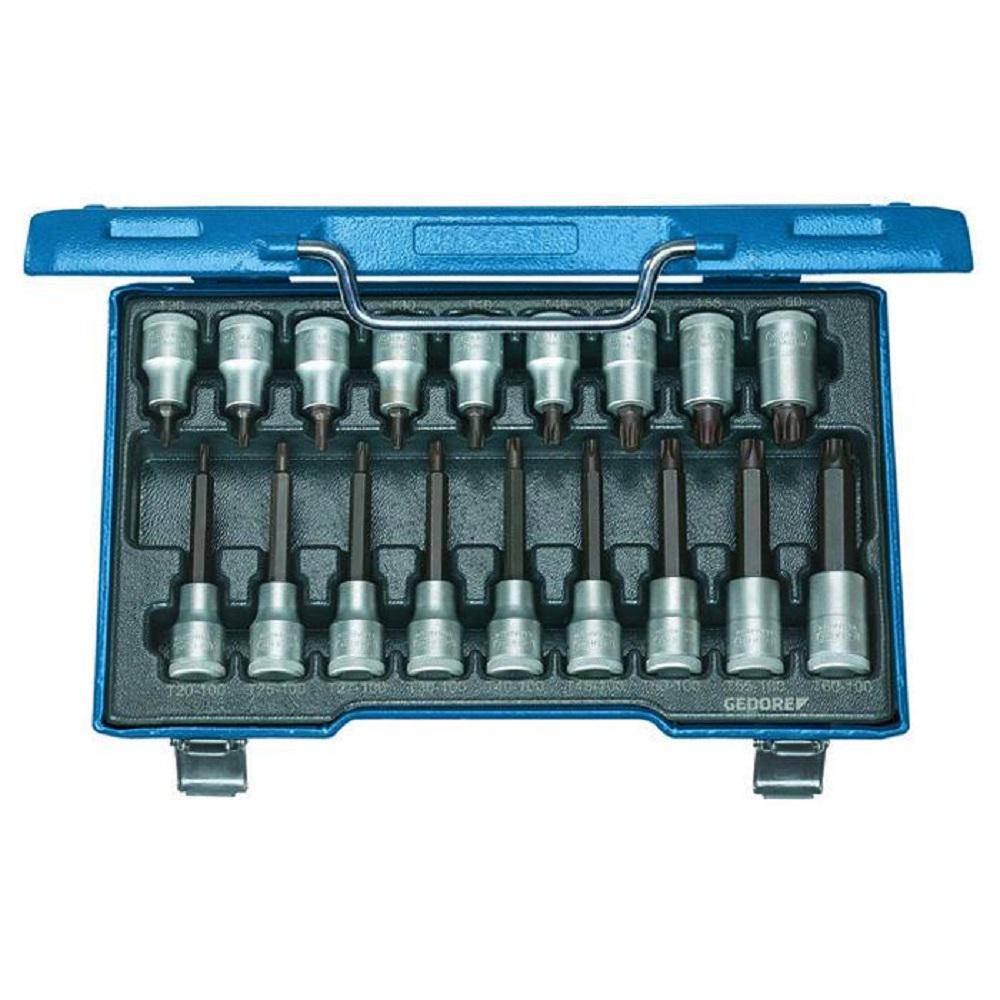 Schraubendreher-Satz - Antrieb 1/2″ - 18-teilig - Innen-TORX®-Schrauben - T20 bis T60