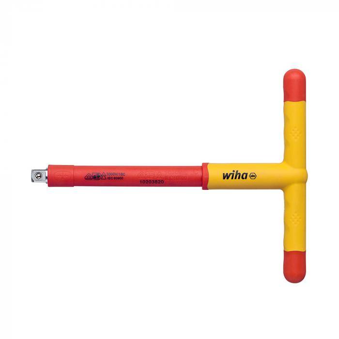 Quergriff Adapter - isoliert - für Steckschlüssel - Länge 200 mm - Ø Vierkant 3/8 "