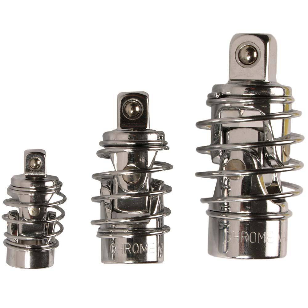 Kardangelenkset 3-teilig - mit Feder - 1/4", 3/8" und 1/2"