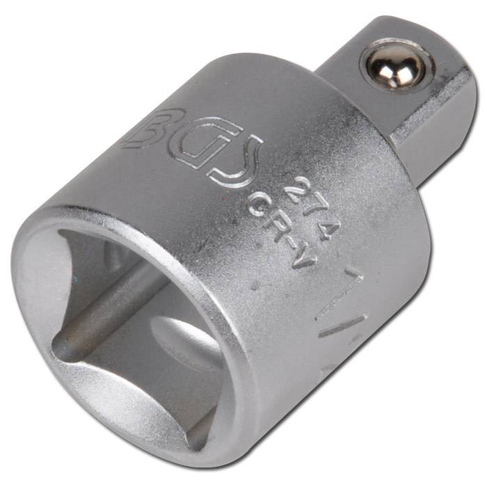 Adapter - matt verchromt, 1/2" außen - 3/4" innen